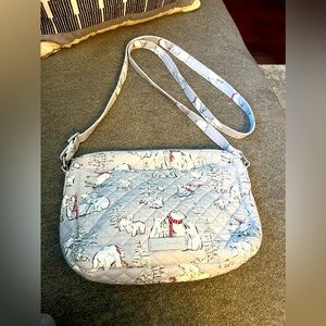 Vera Bradley Light Blue Crossbody Bag with Polar Bear Print
